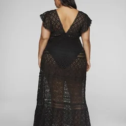 Fashion To Figure Claire Lace Maxi Dress -Pleasures SHOP plus size claire lace maxi dress 1 766bbb8a 15f6 410e ae5d 1594ffe43d29