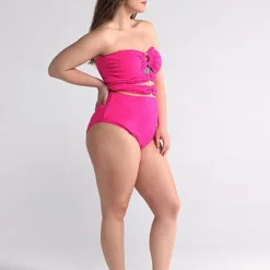 Fashion To Figure Esther Jacquard Pattern Bikini Bottom -Pleasures SHOP plus size esther jacquard pattern bikini bottom