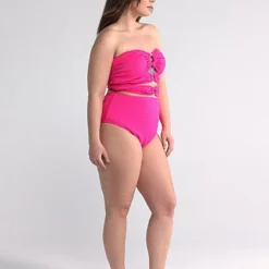 Fashion To Figure Esther Jacquard Pattern Cutout Bikini Top