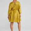 Fashion To Figure Luciana Deep V-Neck Satin Dress