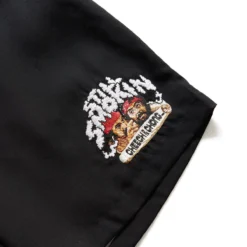 Wacko Maria STILL SMOKIN HAWAIIAN SHORTS -Pleasures SHOP wackomariaSTILLSMOKINHAWAIIANSHORTSBLACKSCCSS WM HI02 3