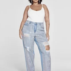 Fashion To Figure The Turn Up High-Rise Sequin Front Denim Trousers - Patrick Starrr X FTF 9 Fashion To Figure The Turn Up High-Rise Sequin Front Denim Trousers - Patrick Starrr X FTF -Pleasures SHOP x 00119dde a765 4c30 9acb 6b5b180ba7b5