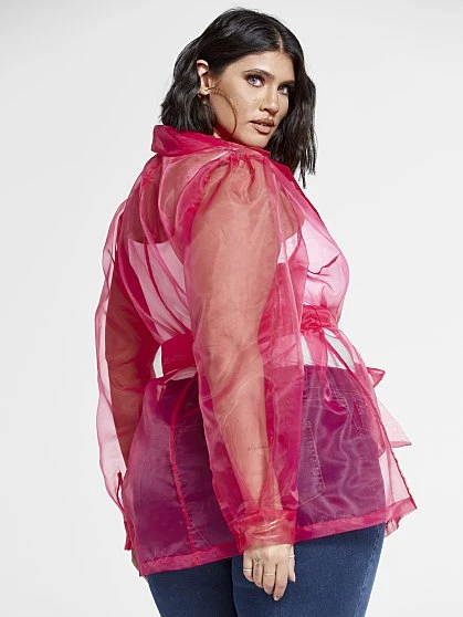 Fashion To Figure Audra Organza Blazer 1 Fashion To Figure Audra Organza Blazer