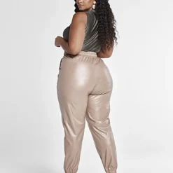 Fashion To Figure Jennifer Faux Leather Jogger Pants
