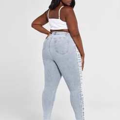 Fashion To Figure High Rise Side Destructed Skinny Jeans - Tall Inseam -Pleasures SHOP x 03480399 fdcc 4e19 82d9 f44365e99f29