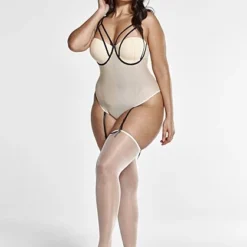 Fashion To Figure Lexi Caged Bra Mesh Bodysuit With Garter Belt & Stockings -Pleasures SHOP x 035d23fa 63ad 47c2 bf23 808f61678d1d