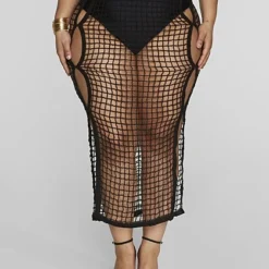 Fashion To Figure Thalia Crochet Cutout Skirt Cover-up -Pleasures SHOP x 0370d73a ad0a 4a5a 98f3 48c063b2778b