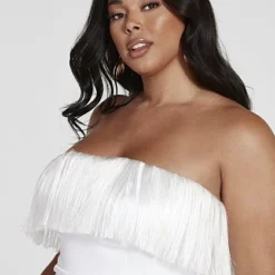 Fashion To Figure Claudia Faux Feather Fringe Jumpsuit -Pleasures SHOP x 04fdd4b2 f6cd 4122 98f2 c234649eddeb