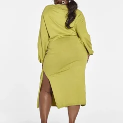 Fashion To Figure Quinn Tie Front Sweater Dress - Gabi Fresh X FTF -Pleasures SHOP x 0520ea84 dad1 4ff2 a763 e8af2129210e