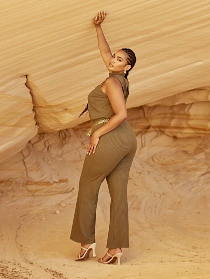 Fashion To Figure Olivia Ribbed Knit Flare Leg Jumpsuit 1 Fashion To Figure Olivia Ribbed Knit Flare Leg Jumpsuit