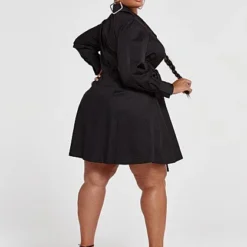 Fashion To Figure Anita Tie Front Shirt Dress