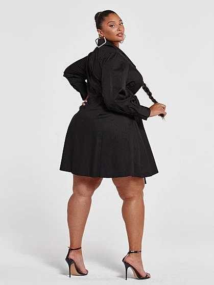 Fashion To Figure Anita Tie Front Shirt Dress 1 Fashion To Figure Anita Tie Front Shirt Dress