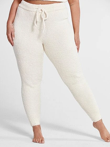 Fashion To Figure The Cuddle Joggers In Ivory 3 Fashion To Figure The Cuddle Joggers In Ivory - Image 3