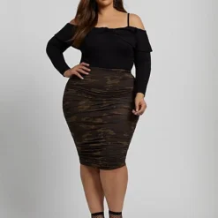 Fashion To Figure Karlie Camo Skirt