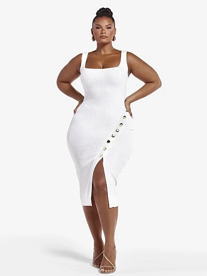 Fashion To Figure Izzy Ribbed Knit Bodycon Dress - FTF LAB: Nicole Simone 2 Fashion To Figure Izzy Ribbed Knit Bodycon Dress - FTF LAB: Nicole Simone - Image 2