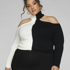 Fashion To Figure Cleo Colorblock Cutout Sweater
