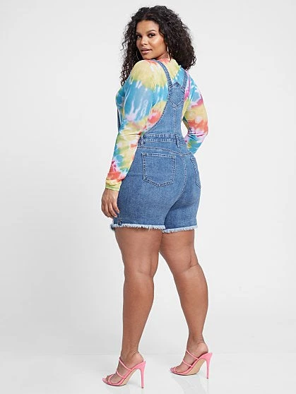 Fashion To Figure Maliah Cutoff Shortalls 4 Fashion To Figure Maliah Cutoff Shortalls - Image 4