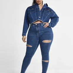 Fashion To Figure Bria High Rise Sliced Skinny Jeans -Pleasures SHOP x 09b52679 ce8e 42b9 83a1 02f68b47ede6