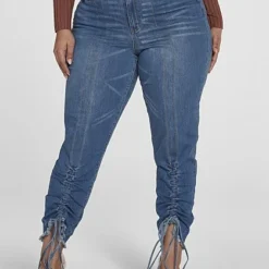 Fashion To Figure High Rise Front Drawstring Jogger Style Jeans -Pleasures SHOP x 0b6f72fd bb7d 482a b2d2 da2b0f92d86e