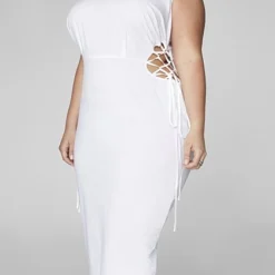 Fashion To Figure Sarita Lace-Up Side Detail Dress