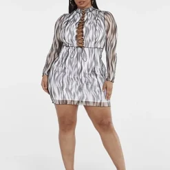 Fashion To Figure Rayna Lace-Up Bodycon Dress