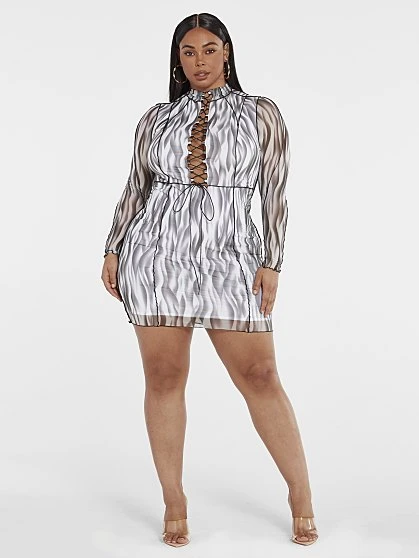 Fashion To Figure Rayna Lace-Up Bodycon Dress 1 Fashion To Figure Rayna Lace-Up Bodycon Dress