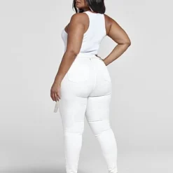 Fashion To Figure Super Skinny Tie Waist Jeans - Short Inseam