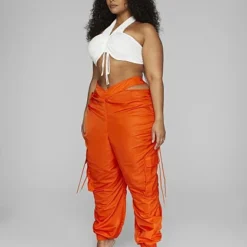 Fashion To Figure Zaria V-Waistband Cargo Jogger Pants - Leslie Sidora X FTF -Pleasures SHOP x 0cf756c3 f8c7 4682 a88b 795021583c8c
