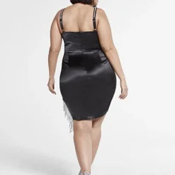 Fashion To Figure Hallie Rhinestone Trim Dress