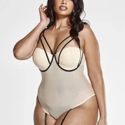 Fashion To Figure Lexi Caged Bra Mesh Bodysuit With Garter Belt & Stockings -Pleasures SHOP x 0e0a795a f06b 494a 8d59 8922dca8dc0b