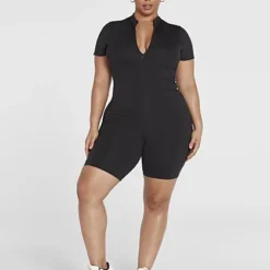 Fashion To Figure FTF Essentials - The Half Zip Romper -Pleasures SHOP x 10a0cea4 6a27 4e7f be12 f9632404323d