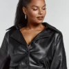 Fashion To Figure Geena Faux Leather Jumpsuit