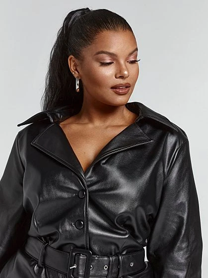 Fashion To Figure Geena Faux Leather Jumpsuit 1 Fashion To Figure Geena Faux Leather Jumpsuit