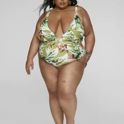 Fashion To Figure Michelle Tropical Print One-Piece Swimsuit -Pleasures SHOP x 11e70b65 7ece 40fb 94c0 81fbca317f08