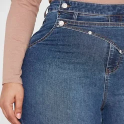 Fashion To Figure Ultra High Rise Skinny Jeans With Crossover Detail -Pleasures SHOP x 13794562 a6b2 4e02 b049 a2ddca809168