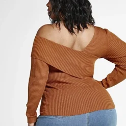 Fashion To Figure Dakota One Shoulder Foldover Sweater 7 Fashion To Figure Dakota One Shoulder Foldover Sweater -Pleasures SHOP x 14c28960 902d 4bef 9194 0e35cc678994