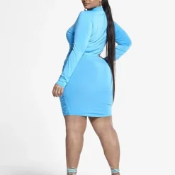 Fashion To Figure Thalia Ruched Bodycon Dress -Pleasures SHOP x 15386b27 c005 4027 93b4 388dec59e1fe