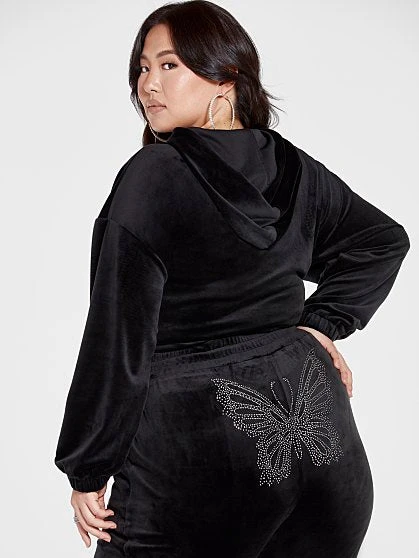 Fashion To Figure Ruby Velour Butterfly Rhinestone Hoodie 8 Fashion To Figure Ruby Velour Butterfly Rhinestone Hoodie - Image 8