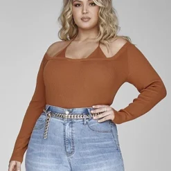 Fashion To Figure Malika Halter Strap Ribbed Knit Sweater -Pleasures SHOP x 16ae5796 5044 4b40 8e47 e0084757e971