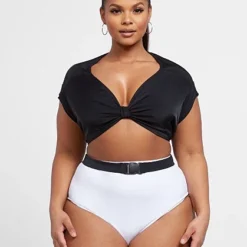 Fashion To Figure Khloe Short Sleeve Crop Swim Top 10 Fashion To Figure Khloe Short Sleeve Crop Swim Top -Pleasures SHOP x 1724eaee b22e 4eb6 8b6f 7be2d64d2049