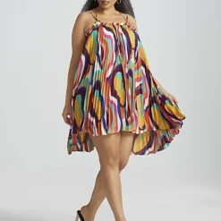 Fashion To Figure Chane Abstract Print Pleated Mini Dress 7 Fashion To Figure Chane Abstract Print Pleated Mini Dress -Pleasures SHOP x 17cf4814 5e6c 4de5 b5e1 71c2aeff3346