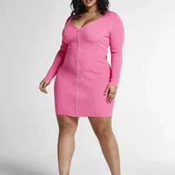 Fashion To Figure Ashley Zip Front Sweater Dress -Pleasures SHOP x 18248c8e 44c4 452b 8968 51f4b5909f3b