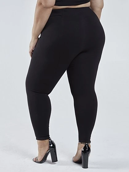 Fashion To Figure Good Form Seam-Front Ponte Pants 1 Fashion To Figure Good Form Seam-Front Ponte Pants