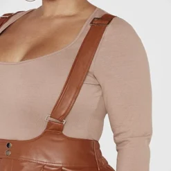 Fashion To Figure Amelia Faux Leather Suspender Pants -Pleasures SHOP x 18b51ba9 4742 45ac 9ec1 e1ec99b8513e