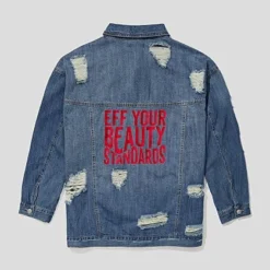 Fashion To Figure EYBS Denim Trucker Jacket 13 Fashion To Figure EYBS Denim Trucker Jacket -Pleasures SHOP x 18cd50e4 9477 409e b4d8 c6bc9705b224