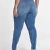 Fashion To Figure High Rise Straight Leg Jeans With Paperbag Waist - Tall Inseam
