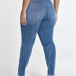 Fashion To Figure High Rise Straight Leg Jeans With Paperbag Waist - Tall Inseam