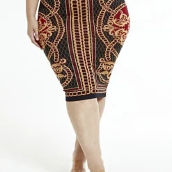 Fashion To Figure Nadine Chain Scroll Print Sweater Skirt -Pleasures SHOP x 18f9e6e4 1b8d 4087 a3d0 9bb5bc1effb2