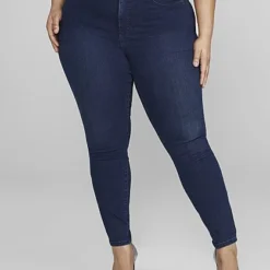 Fashion To Figure High Rise Curvy Fit Skinny Jeans In Dark Indigo - Short Inseam -Pleasures SHOP x 193e7570 fc62 471d b2c2 503133da4f0f