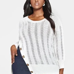 Fashion To Figure Janira Cable Knit Pullover Sweater -Pleasures SHOP x 197130ee 4359 4465 8323 ba5cdb22b99b